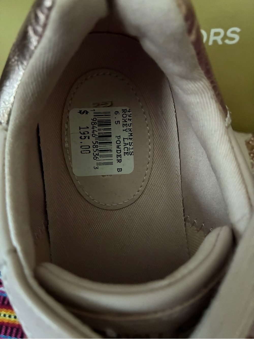 Michael Kors Pink Rose Gold Crystal Platform Sneakers - Picture 9 of 9